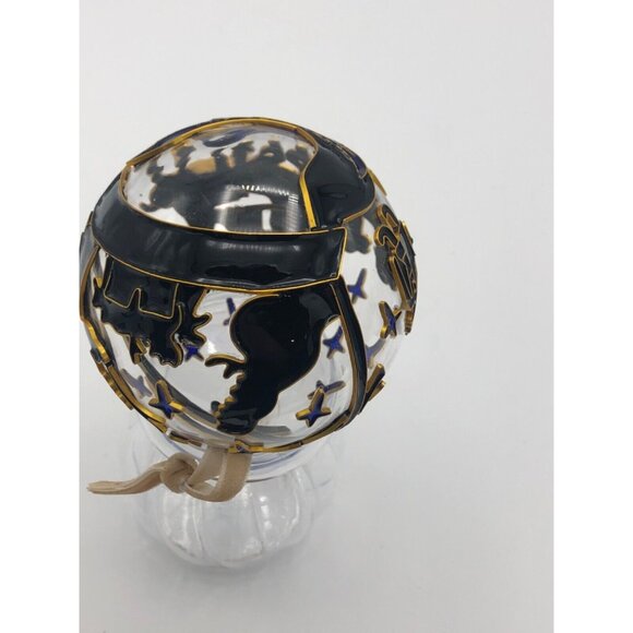 Pier 1 Christmas Ornament Glass Cloisonne Gold Blown Ball Nativity Three Kings - Picture 9 of 9